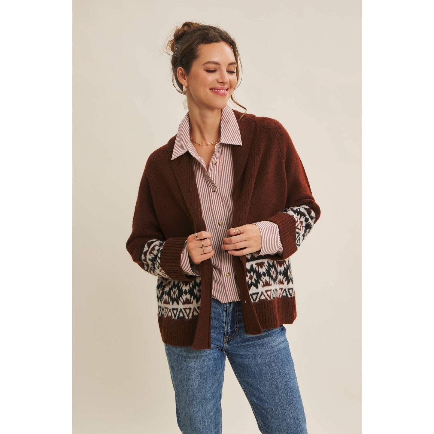 Western-Inspired Aztec Cardigan