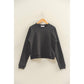 Soft + Slouchy Raglan Pullover I Black