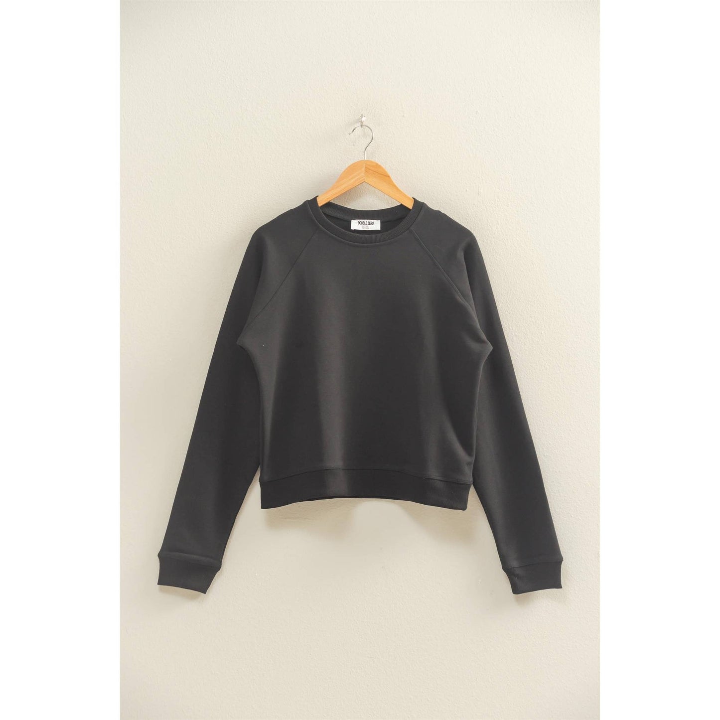Soft + Slouchy Raglan Pullover I Black