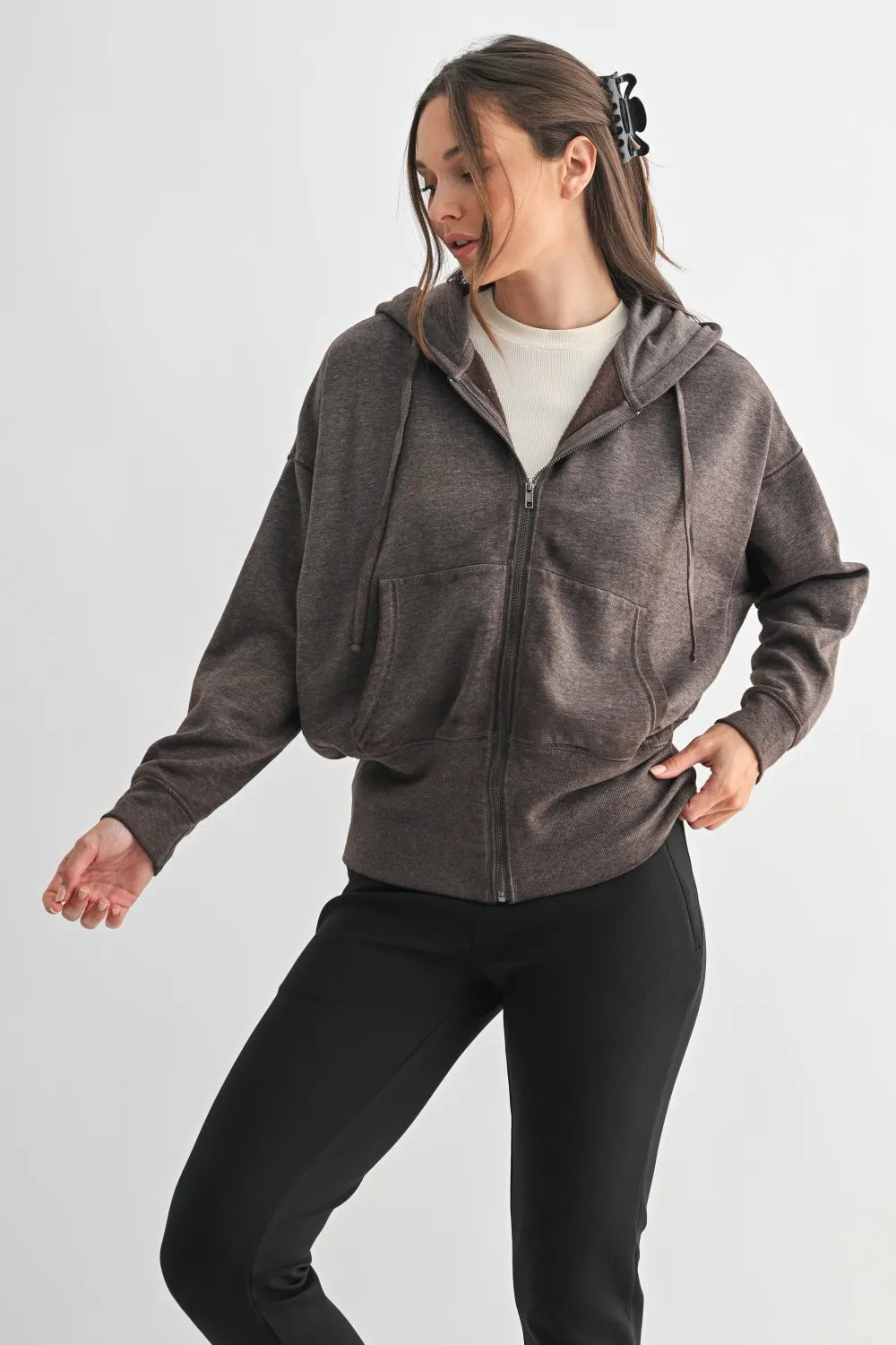 Brown Fleece Hoodie