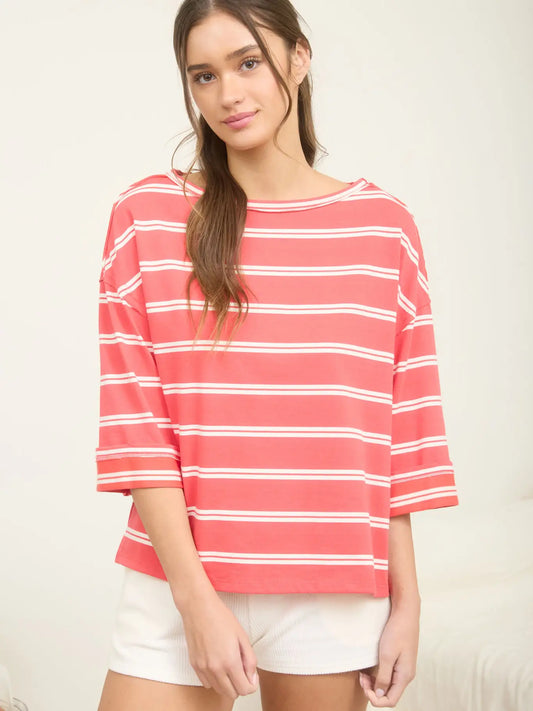 Soft Horizon Stripe Top