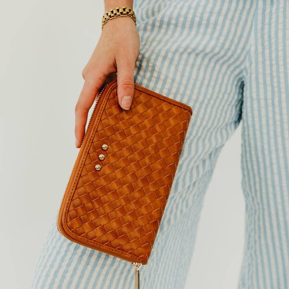 Woven Wallet I Black Checkered