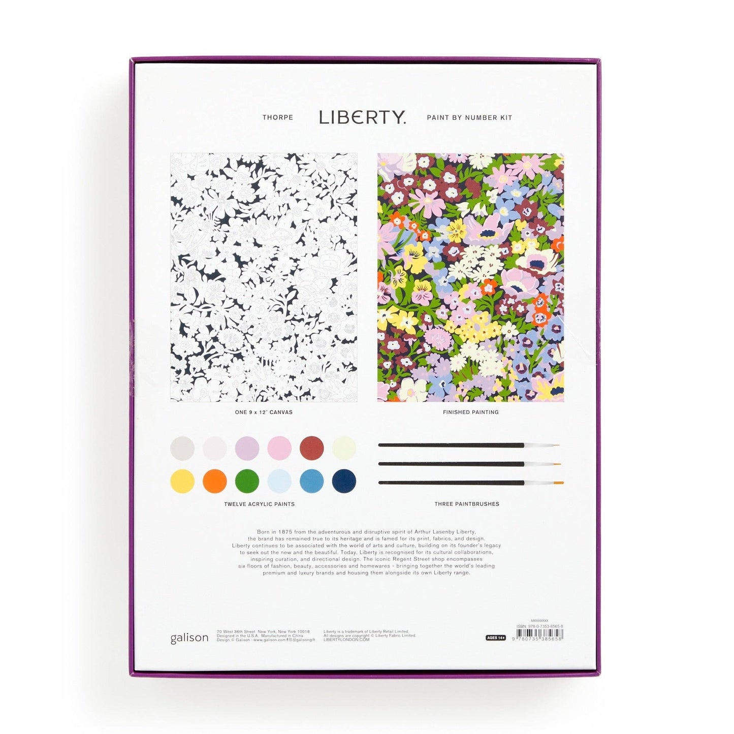 Floral Paint by Number Kit