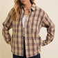 Brushed Plaid Button-Down Shacket