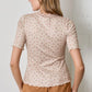 Ditsy Floral Rib Knit Top