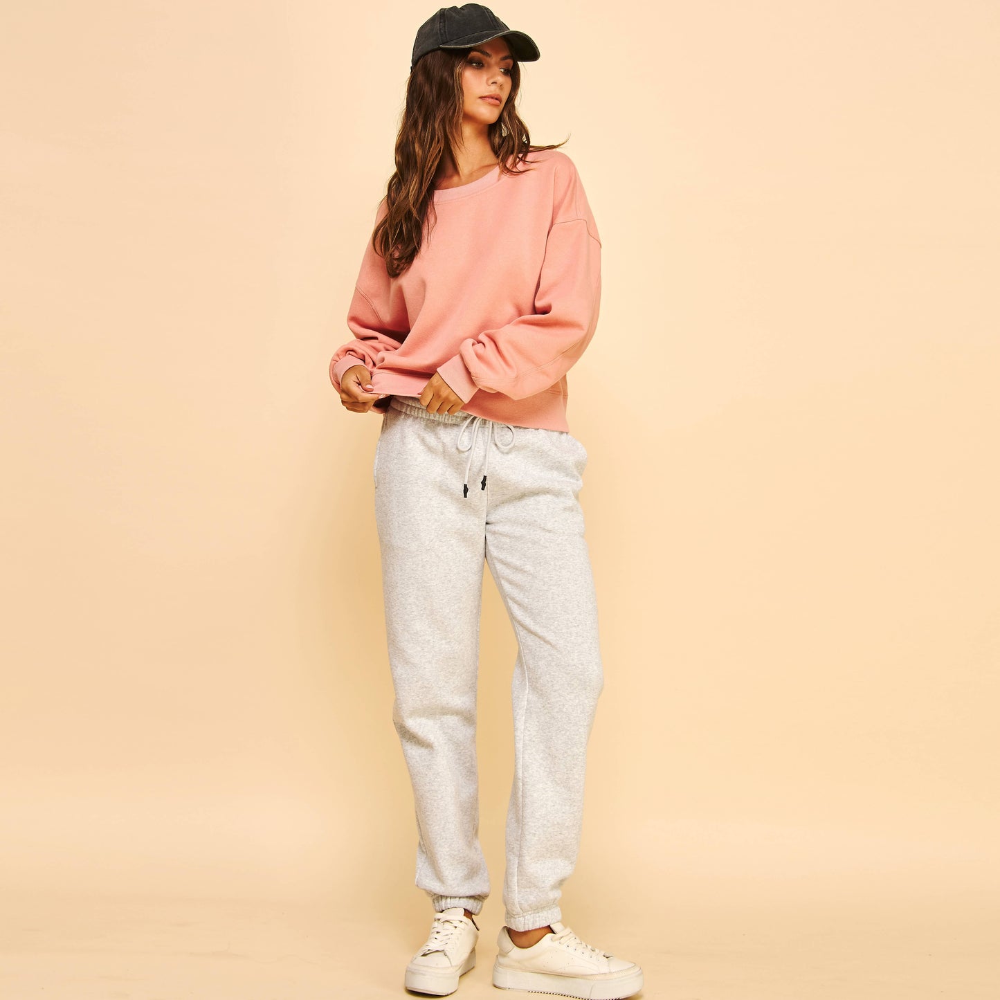 Everyday Fleece Crew I Heather Grey