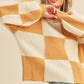 Oversized Checkered Pullover