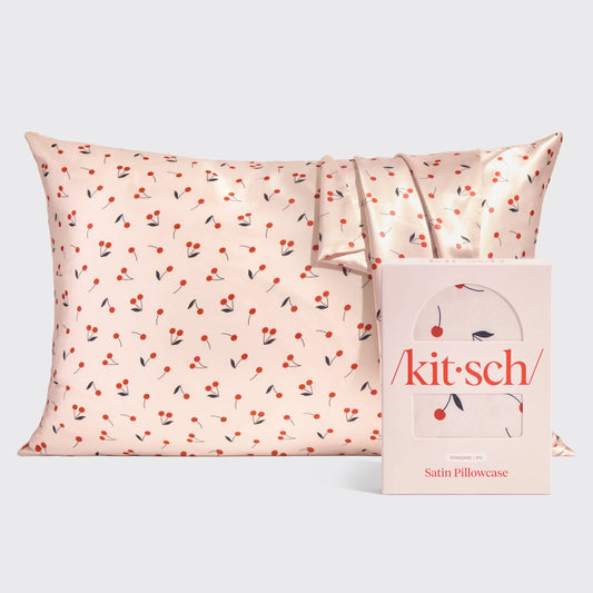 Cherry Print Satin Pillowcase