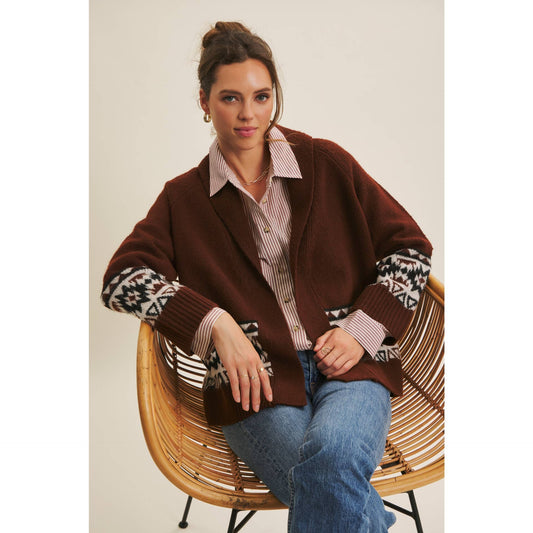 Western-Inspired Aztec Cardigan