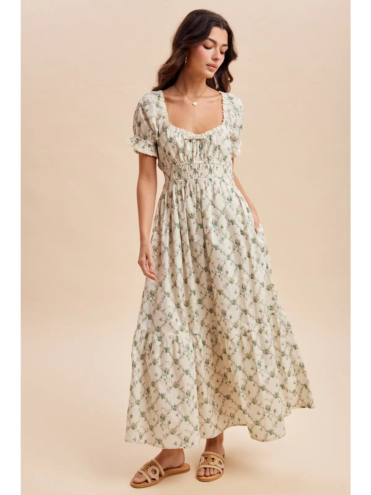 Floral Smocked Maxi Dress