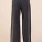 French Terry Wide Leg Pants I Blue