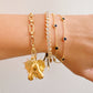 Petite Clover Layered Chain Bracelet: Black
