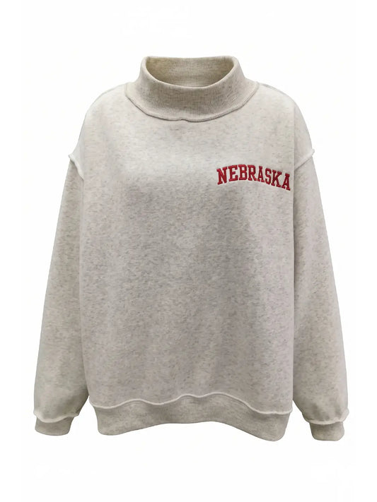 NE Embroidered Mockneck