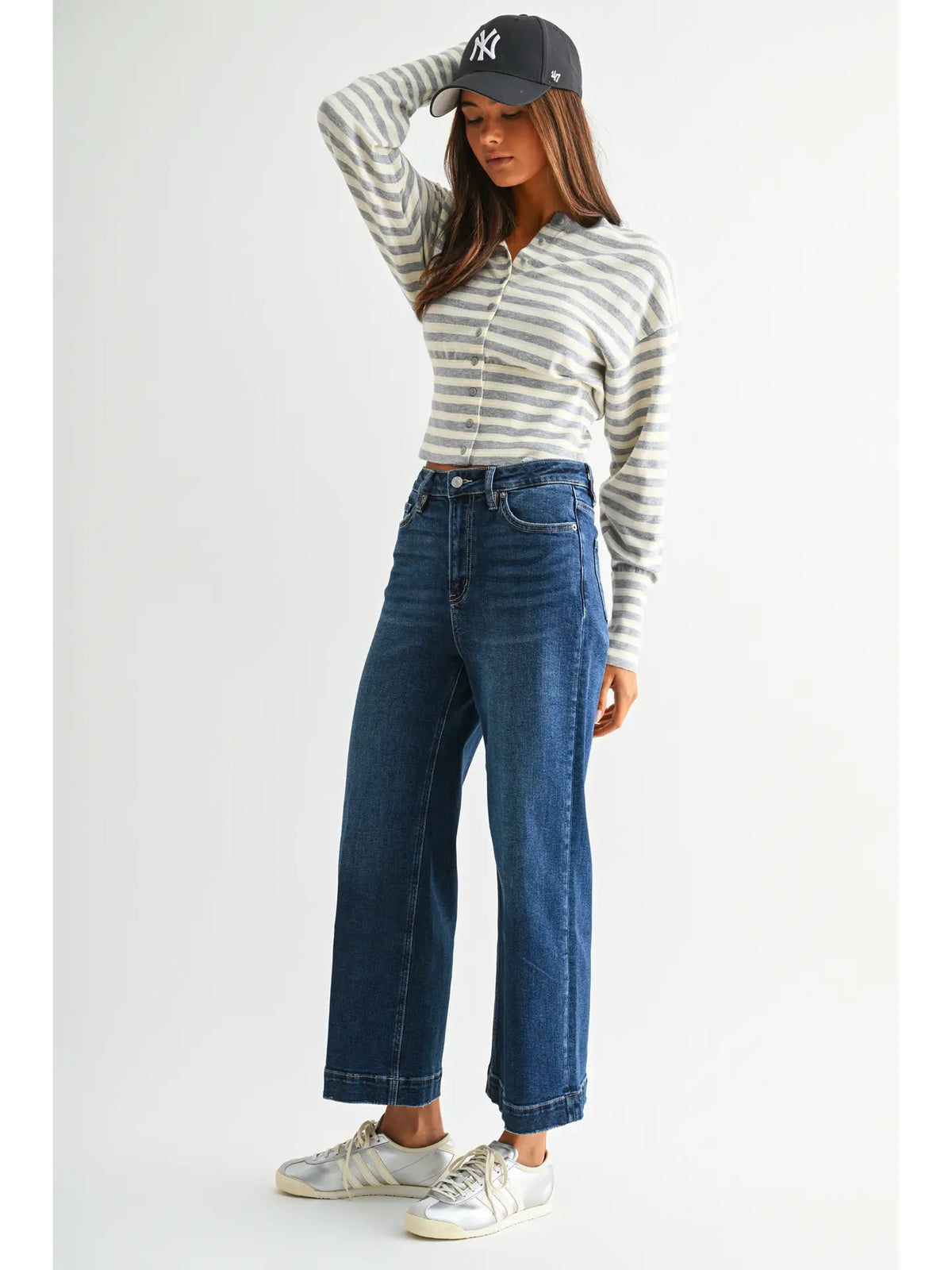 High-Rise Wide Crop Trouser Hem