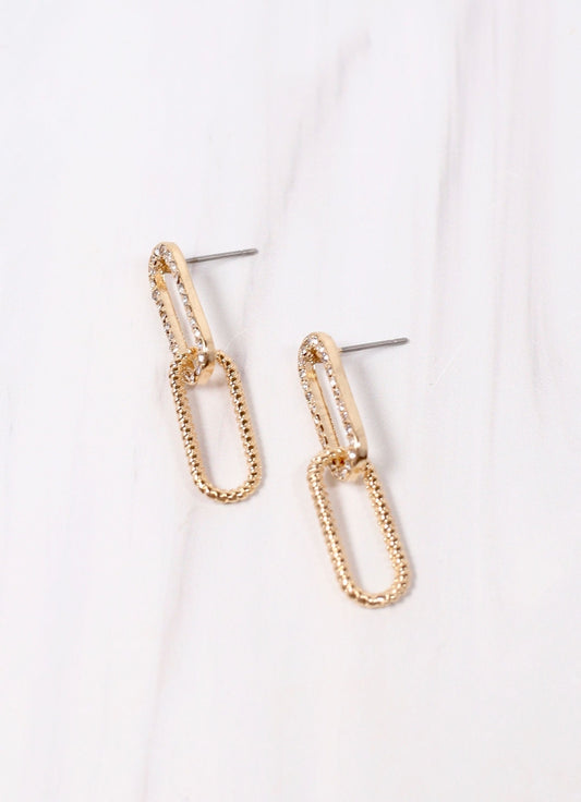 Denise Link Earrings - Gold
