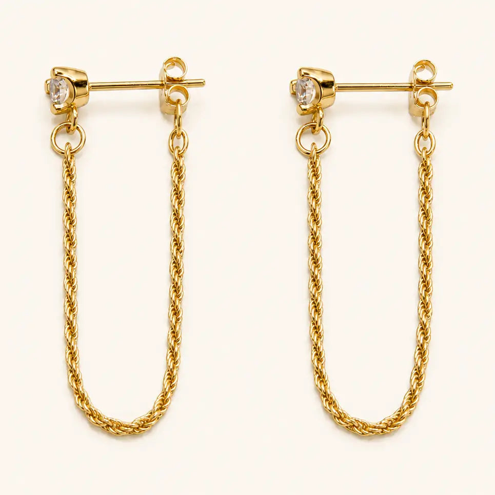 Lucinda Chain Drop Studs