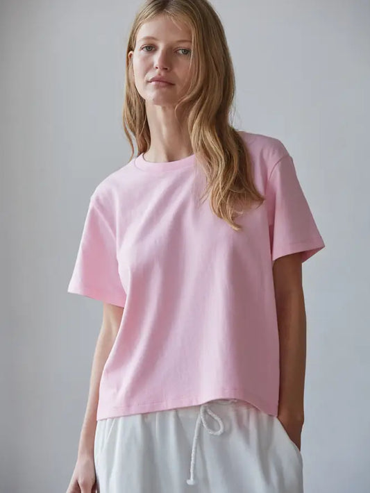 Everyday Essential Cotton Tee I Pink