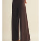 The Soft Stretch Wide Leg Pants I Brown