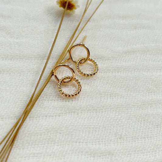 Gold Infinity Studs