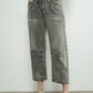 Barrel Denim Tie Pants