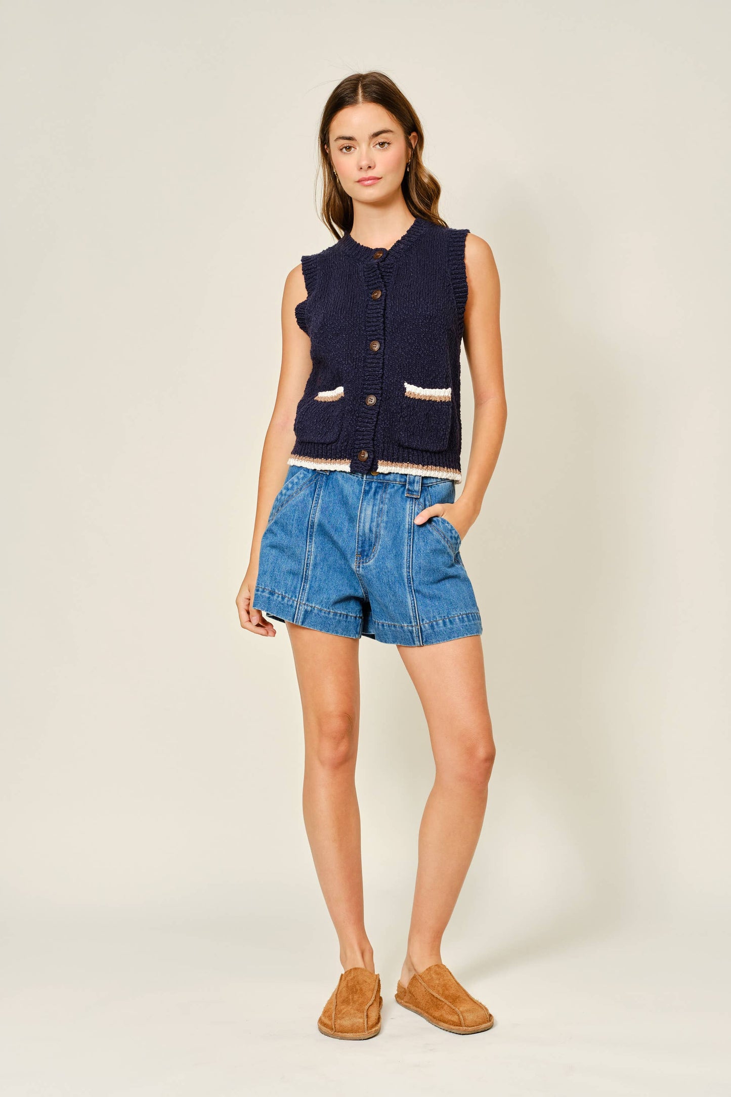 Medium Wash Denim Shorts