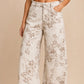 Floral Wide Barrel Leg Jeans