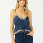 Navy Lace Cami
