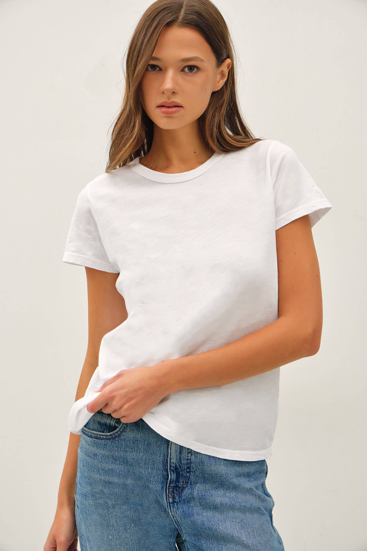 Charcoal Blue Basic Tee