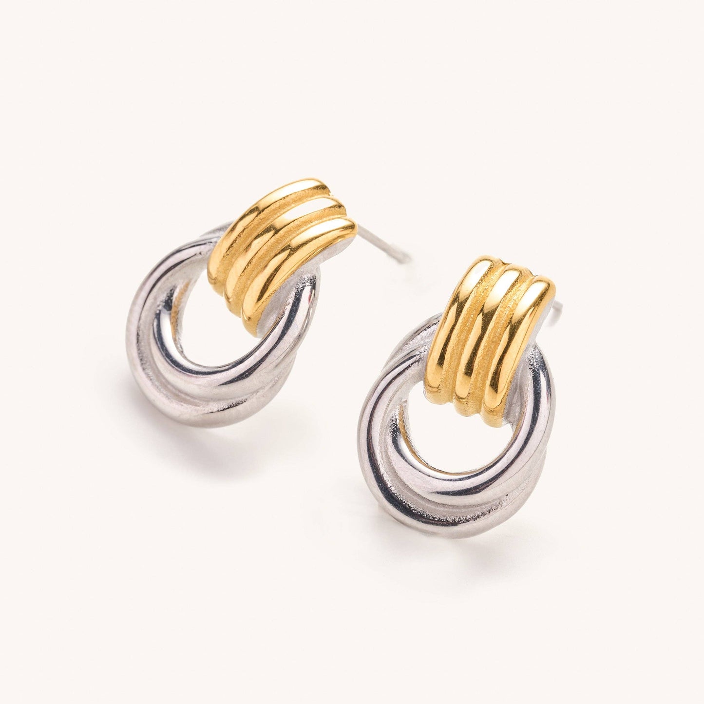 Nya Mixed Metal Knot Studs