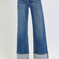 Perfect Cuff Wide Leg Denim
