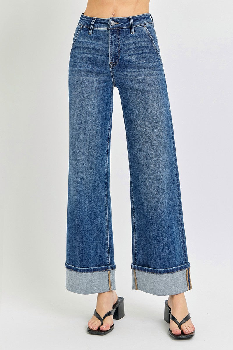 Perfect Cuff Wide Leg Denim