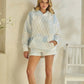 Patchwork Blue Hoodie