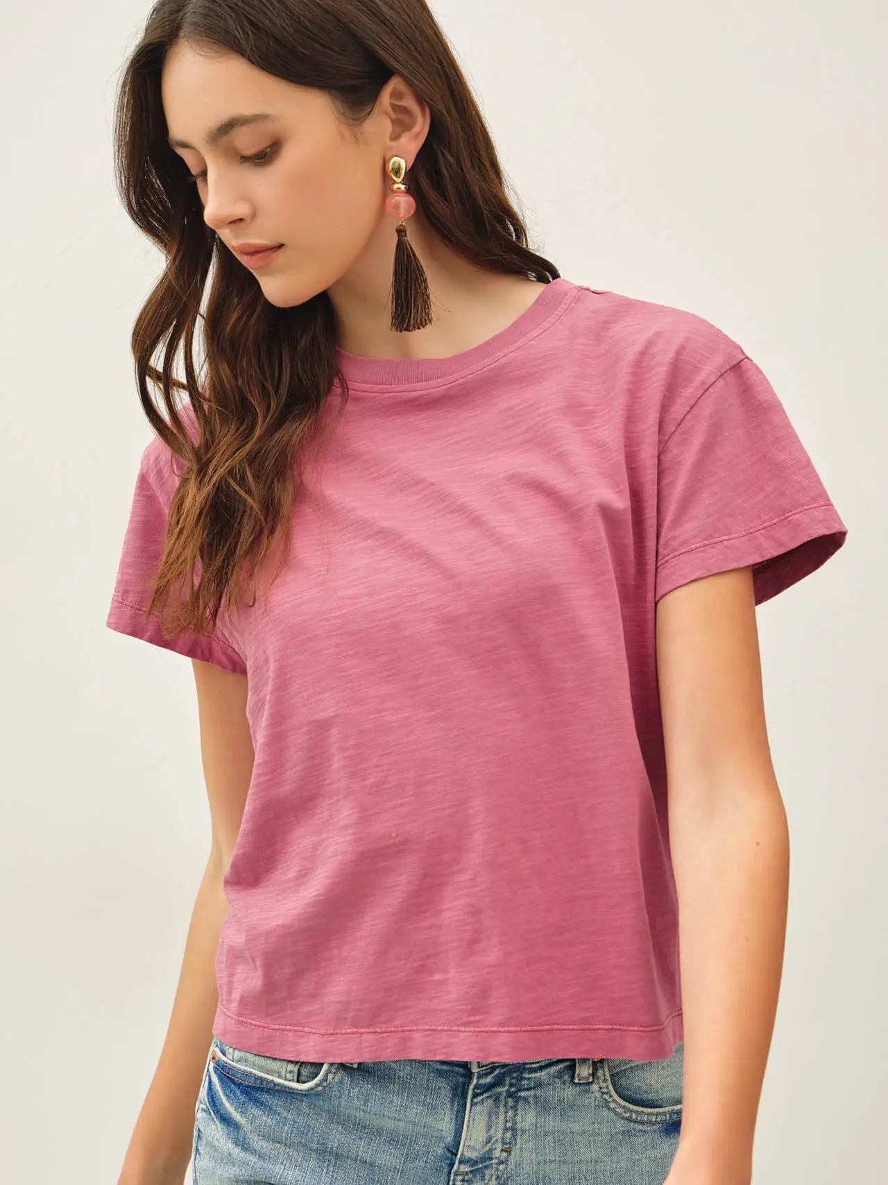 Vintage Wash Tee I Mauve