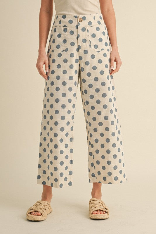 Polka Dot Wide Leg Pants