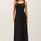 Midnight Ruffle Maxi Dress