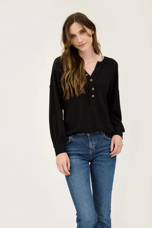 V Neck Long Sleeve Top