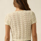Pointelle Crochet Cardigan