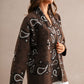 Chocolate Brown Paisley Cardi
