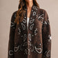 Chocolate Brown Paisley Cardi