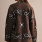 Chocolate Brown Paisley Cardi