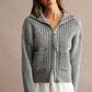 Ribbed Zip-Up Sweater