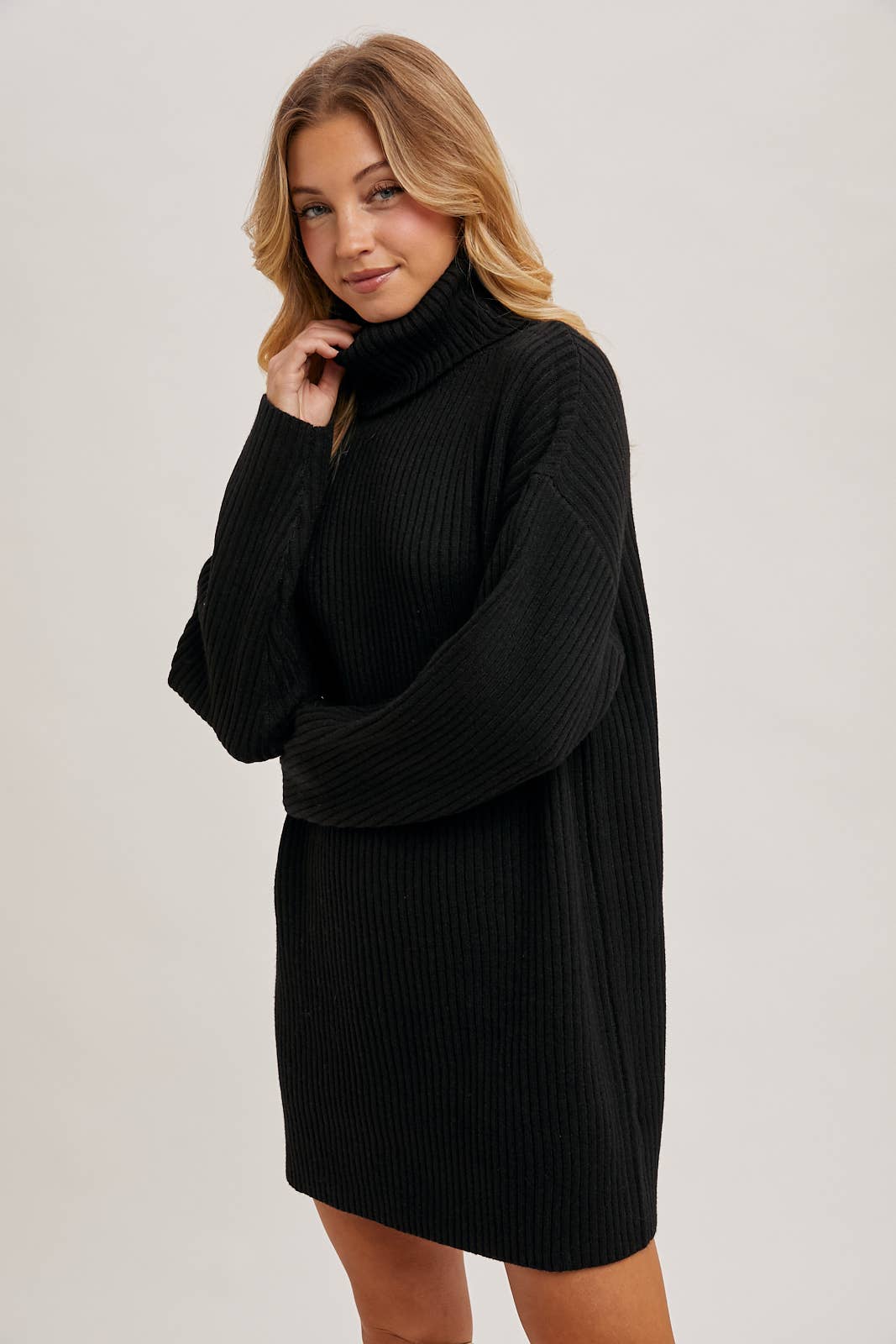 Turtle Neck Sweater Dress