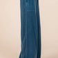 French Terry Wide Leg Pants I Blue