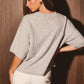 Heather Grey Short Sleeve Sweater
