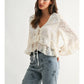 Embroidered Sheer Blouse