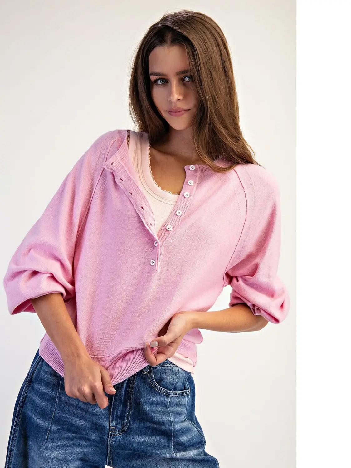Cozy Button Pullover Sweater