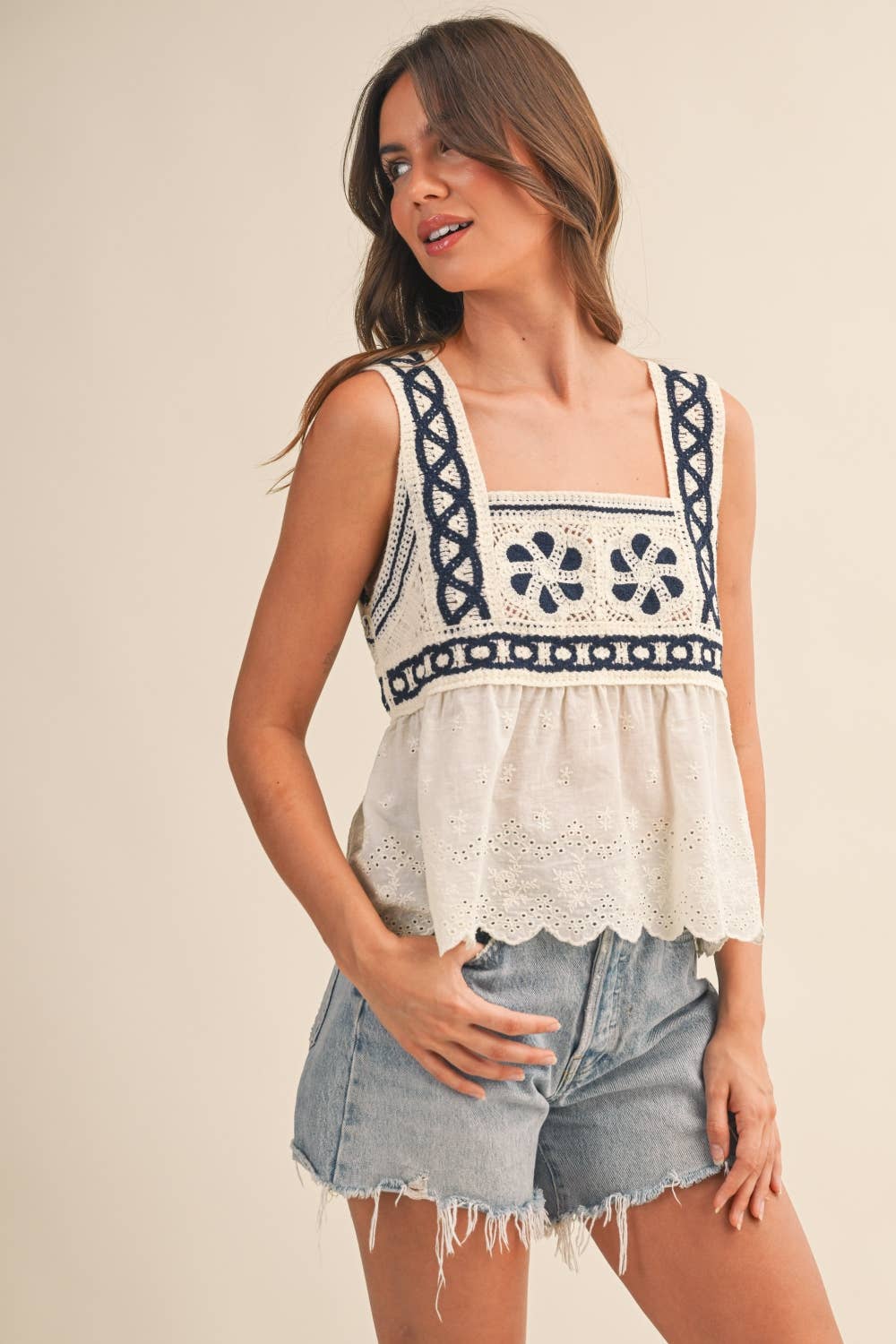 Crochet Babydoll Tank