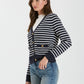 Stripe Gold Button Down Cardigan