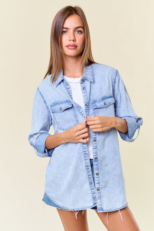 Chambray Button Down Shirt