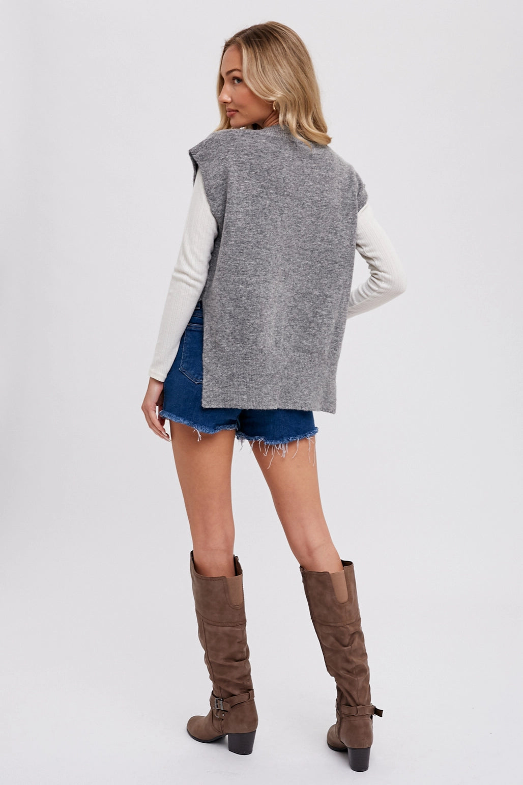 Oversized Knit Vest